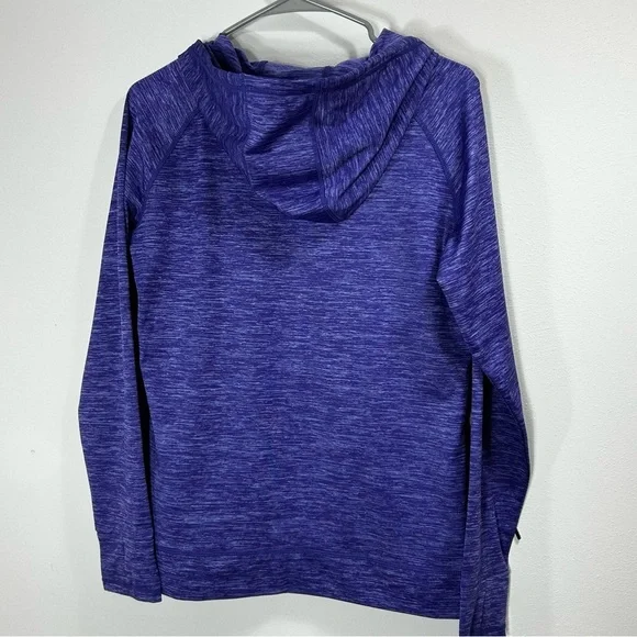Pinspark Women's Heathered Purple Workout Sporty Zip Hooded Jacket Size M - Picture 2 of 10